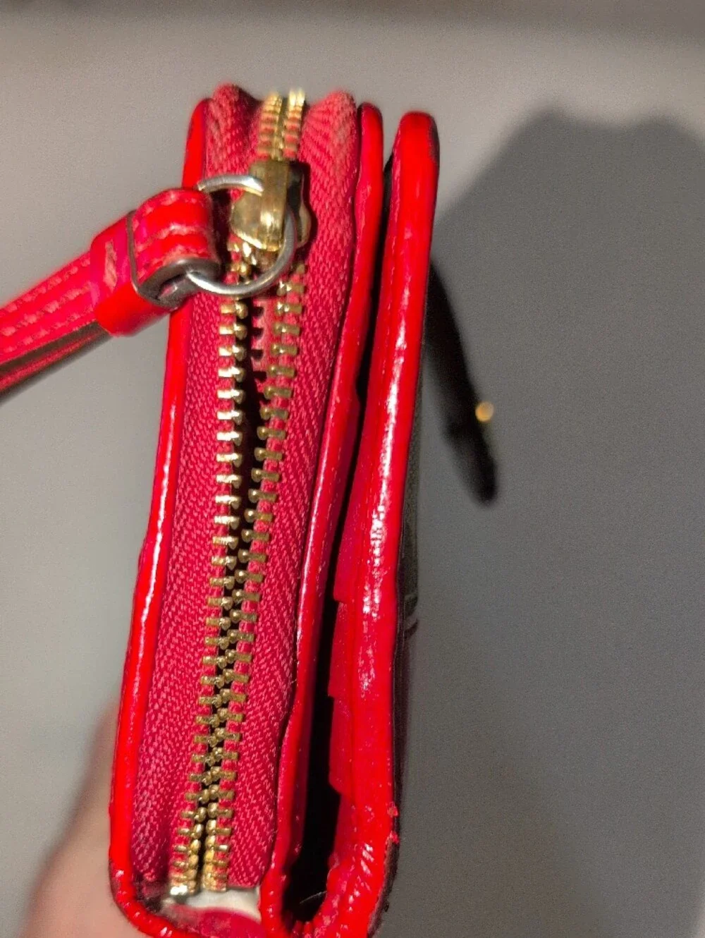Coach Legacy Signature Monogram Red Stripe Slim Bifold Wallet- Vintage